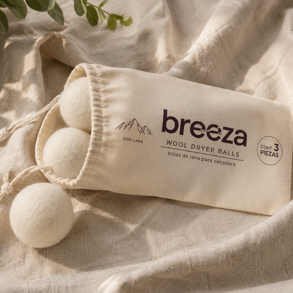 Set de 3 Wool Dryer Balls Breeza incluido en el kit